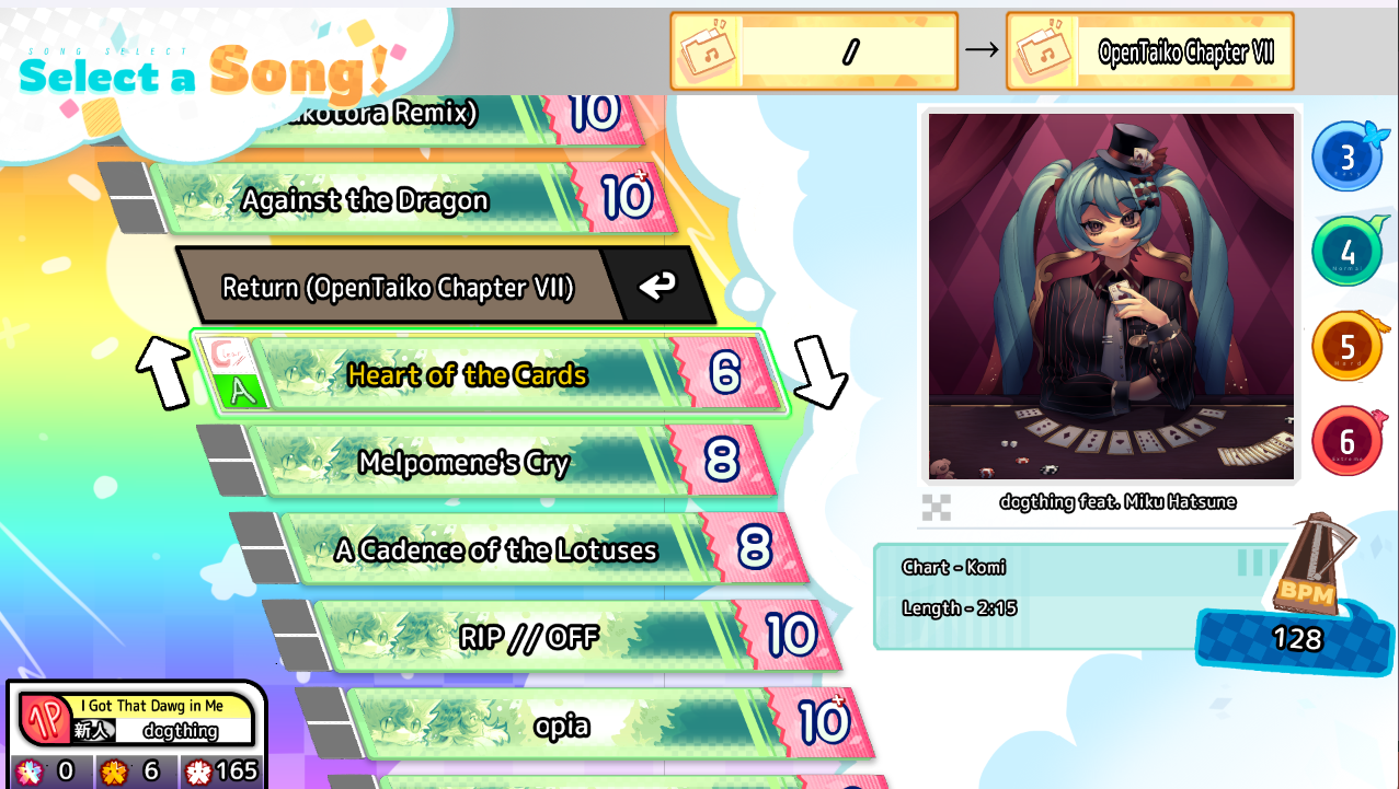Gameplay results screen in OpenTaiko